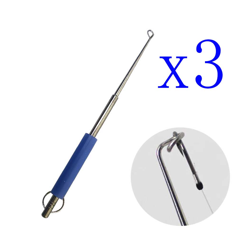 Fishing Rod Building Kit - 3個パック ステンレス製 魚釣り針外し 魚釣り針取り器 安全な釣り針外しツール 小型釣り針用