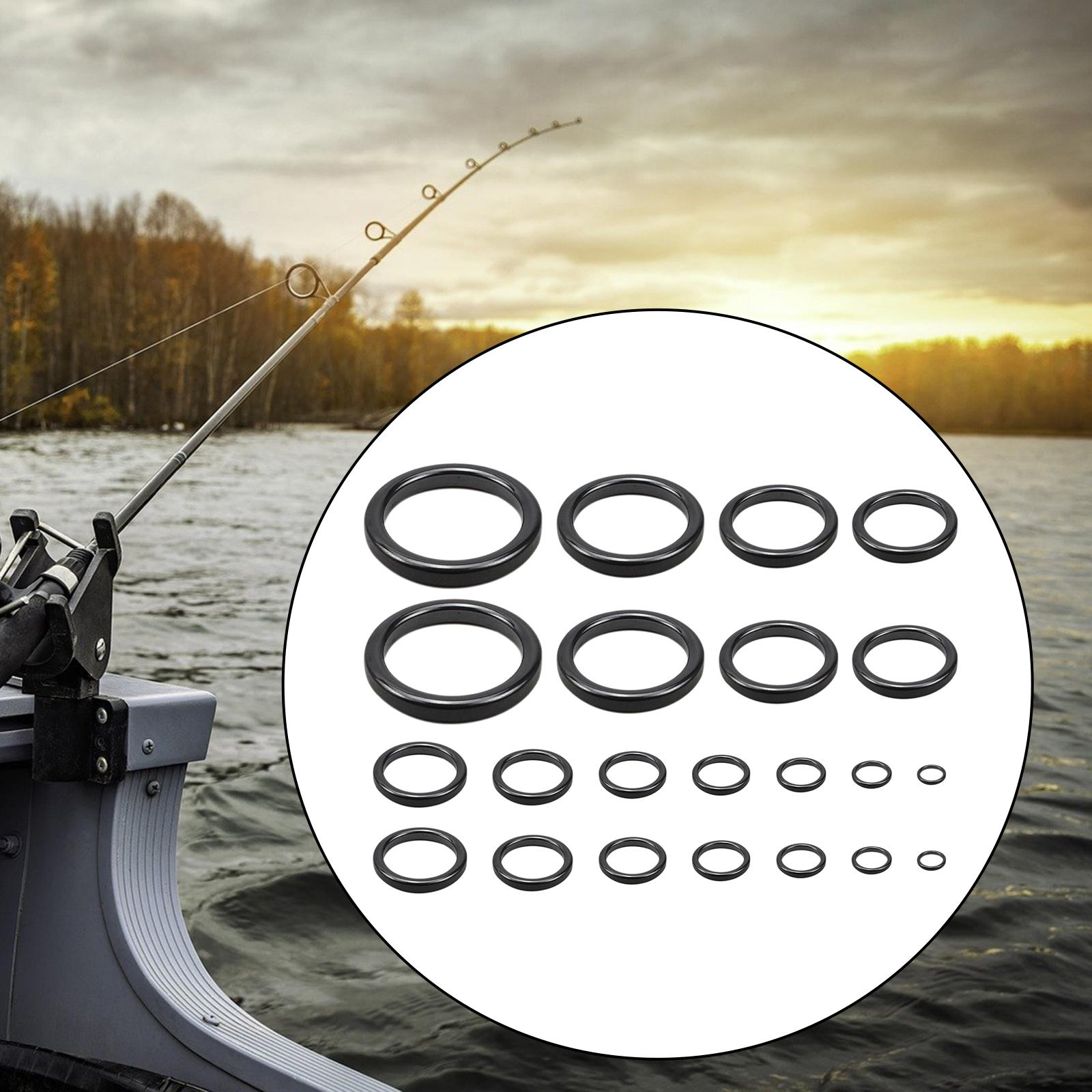 Fishing Rod Tip Replacement - 海水用セラミック製釣り竿ガイドリング修理キット、ロッドチップ交換用釣り具、冬用ロッドメンテナンス用釣り具と備品