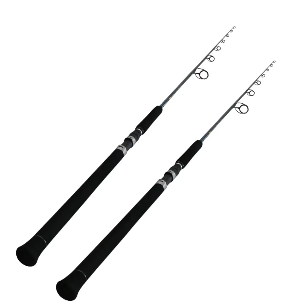 Fishing Rod Boat - 新設計2.51m FUJIロッド 高炭素2ピース ジギングボートフィッシングロッド 海水スピニングロッド バス用