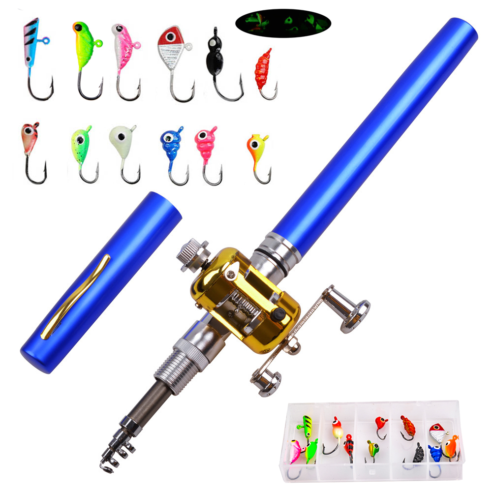 Fishing Rod Fly - ミニ伸縮式釣り竿,釣り道具,リール,12ユニット