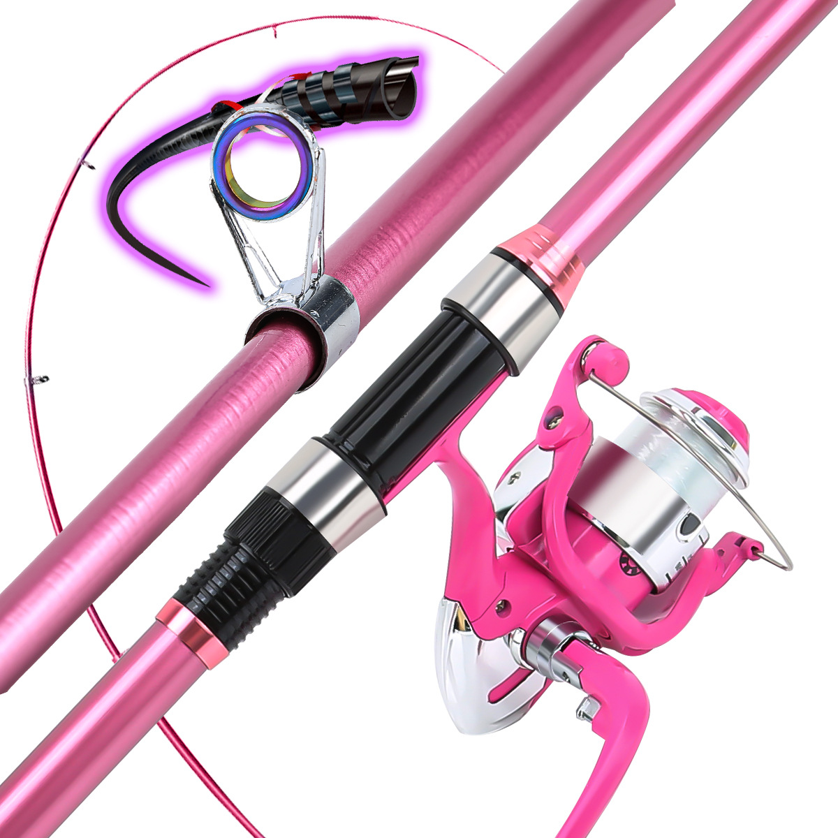 釣り竿セット フルキット 伸縮式釣り竿とスピニングリール付き - Fishing Rod Spinning のレビューと価格