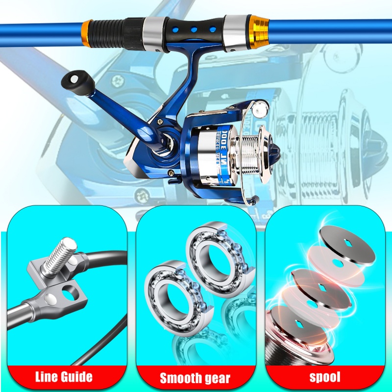 スピニングフィッシングロッドとリールコンボ2.1m-3.6M - Fishing Rod Spinning のレビューと価格