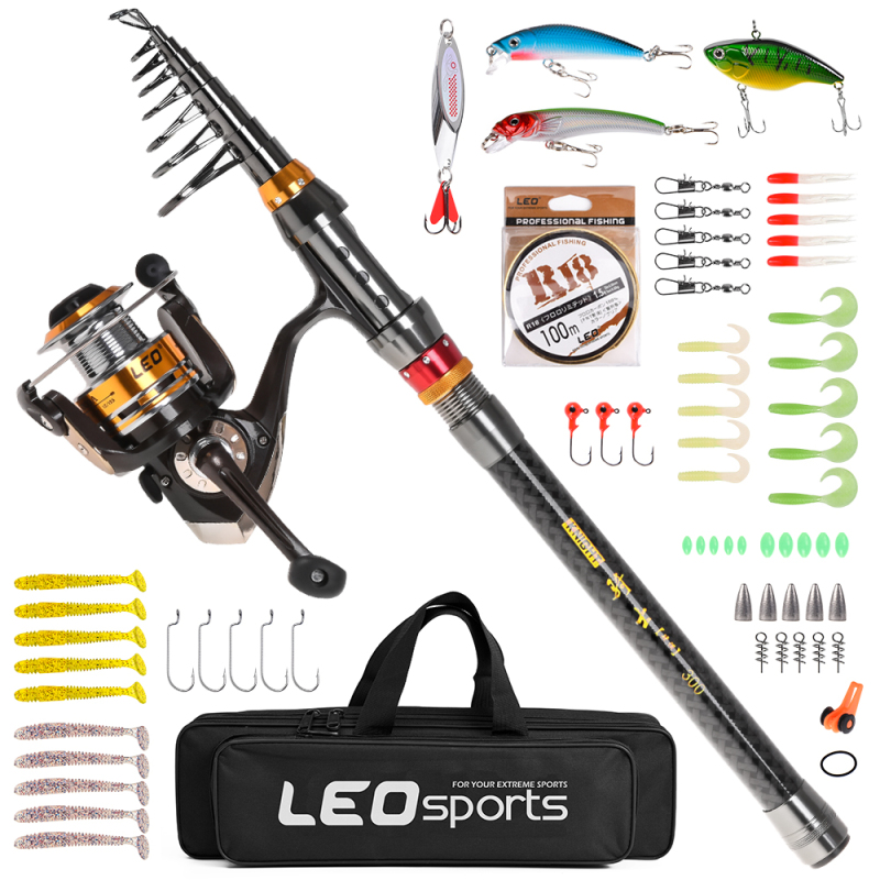 スピニングフィッシングロッド,伸縮式リールコンボ,塩水用の完 - Fishing Rod Carbon Fiber のレビューと価格